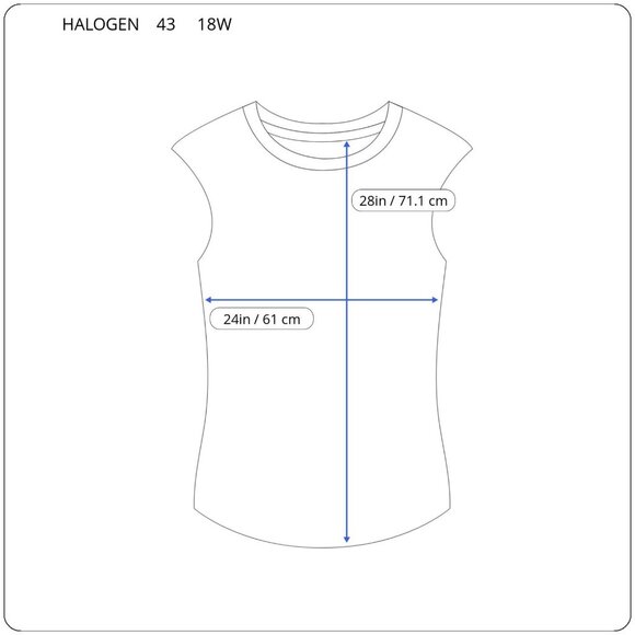 Halogen Encore Womens Top 18W Plus Sleeveless Silk Blue Floral Watercolor WAT61E - Picture 2 of 9